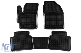 Specific rubber mats suitable for Toyota Corolla sedan, wagon, Hybrid after 2018, 3-piece set, black color-image-6215262