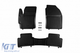 image-40-Specific rubber mats suitable for Toyota Corolla Cross Hybrid 4x4, 2x4 after 2022, 3-piece set, black color