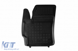 Specific rubber mats suitable for Toyota Corolla Cross Hybrid 4x4, 2x4 after 2022, 3-piece set, black color-image-6215322