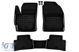 image-48-Specific rubber mats suitable for Toyota Corolla hatchback, HeV after 2024, 3-piece set, black color