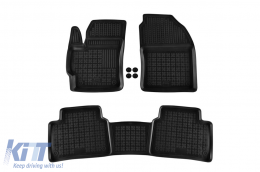 image-49-Specific rubber mats suitable for Toyota Corolla sedan, wagon, HeV after 2024, 3-piece set, black color