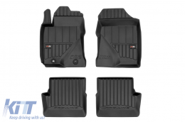 Specific rubber mats suitable for Toyota Corolla IX E120 2001-2007, 4-piece set, black color, with 24-month warranty - ABFMT6017777