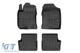 image-57-Specific rubber mats suitable for Toyota Corolla IX E120 2001-2007, 4-piece set, black color, with 24-month warranty