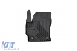 Specific rubber mats suitable for Toyota Corolla Cross FWD after 2022, 3-piece set, black color-image-6227221