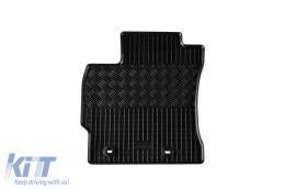 Specific rubber mats suitable for Toyota Corolla 2012-2017, 4-piece set, black color-image-6228941