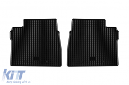 Specific rubber mats suitable for Toyota Corolla 2012-2017, 4-piece set, black color-image-6228943