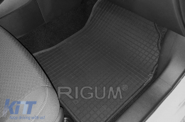 Specific rubber mats suitable for Toyota Corolla 2012-2017, 4-piece set, black color-image-6228945