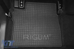 Specific rubber mats suitable for Toyota Corolla 2012-2017, 4-piece set, black color-image-6228946
