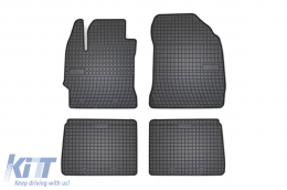 Specific rubber mats suitable for Toyota Corolla XI E160 2013-2019, 4-piece set, black color - ABFMT6019239