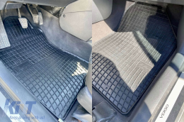 Specific rubber mats suitable for Toyota Corolla Verso 2004-2009, 4-piece set, black color-image-6231310