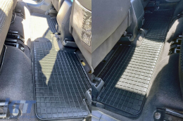 Specific rubber mats suitable for Toyota Corolla Verso 2004-2009, 4-piece set, black color-image-6231311