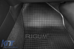 Specific rubber mats suitable for Toyota Corolla, Corolla Hybrid after 2018, Suzuki Swace after 2021, 4-piece set, black color-image-6249870