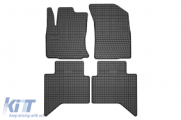 Specific rubber mats suitable for Toyota Hilux Pickup after 2015, 4-piece set, black color - ABFMT6019360