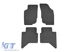 Specific rubber mats suitable for Toyota Hilux 2005-2015, 4-piece set, black color from Frogum El Toro series - ABFMT6019446