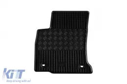 Specific rubber mats suitable for Toyota Hilux after 2016 with double cab, 4-piece set, black color-image-6249510