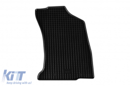 Specific rubber mats suitable for Toyota Hilux after 2016 with double cab, 4-piece set, black color-image-6249511