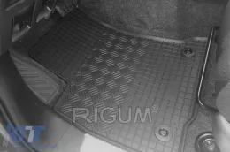 Specific rubber mats suitable for Toyota Hilux after 2016 with double cab, 4-piece set, black color-image-6249513