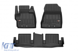 image-39-Specific rubber mats suitable for Toyota IQ 2008-2016, 4-piece set, black color, with 24-month warranty from Frogum 3D ProLine series.