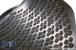 Specific rubber mats suitable for Toyota Land Cruiser J120 2002-2009, 3-piece set, black color-image-6215113