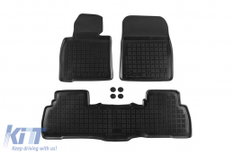 Specific rubber mats suitable for Toyota Land Cruiser J200 V8 after 2008, 3-piece set, black color - ABFMT6016252