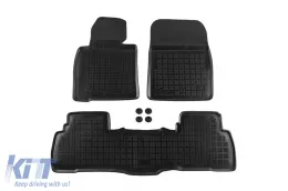 image-10-Specific rubber mats suitable for Toyota Land Cruiser J200 V8 after 2008, 3-piece set, black color