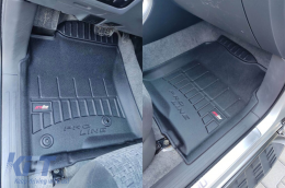 Specific rubber mats suitable for Toyota Land Cruiser J120 2002-2009, 3-piece set, black color, with 24-month warranty-image-6223711