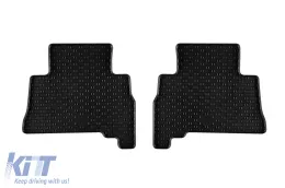Specific rubber mats suitable for Toyota Land Cruiser 150 5 seats, 7 seats after 2009, 4-piece set, black color-image-6229425