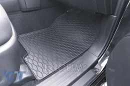 Specific rubber mats suitable for Toyota Land Cruiser 150 5 seats, 7 seats after 2009, 4-piece set, black color-image-6229427
