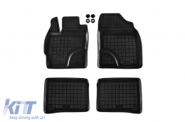 Specific rubber mats suitable for Toyota Prius 2009-2015, 4-piece set, black color - ABFMT6016253