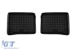 Specific rubber mats suitable for Toyota Prius 2009-2015, 4-piece set, black color-image-6215125