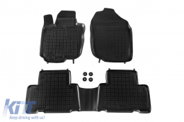 Specific rubber mats suitable for Toyota Rav4 2006-2012, 3-piece set, black color - ABFMT6016247