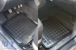 Specific rubber mats suitable for Toyota Rav4 2006-2012, 3-piece set, black color-image-6215098