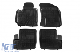Specific rubber mats suitable for Toyota Rav4 2003-2005, 5 doors, 4-piece set, black color-image-6215158
