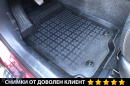 Specific rubber mats suitable for Toyota Rav4 2013-2018, 3-piece set, black color-image-6215186