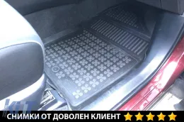Specific rubber mats suitable for Toyota Rav4 2013-2018, 3-piece set, black color-image-6215187