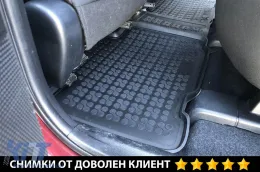 Specific rubber mats suitable for Toyota Rav4 2013-2018, 3-piece set, black color-image-6215189