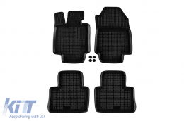 image-36-Specific rubber mats suitable for Toyota Rav4, Rav4 Hybrid after 2018 with automatic transmission, 4-piece set, black color