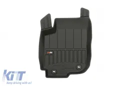 Specific rubber mats suitable for Toyota Rav4 2013-2019, 3-piece set, black color, with 24-month warranty from Frogum 3D ProLine series.-image-6222379