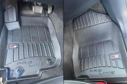 Specific rubber mats suitable for Toyota Rav4 2013-2019, 3-piece set, black color, with 24-month warranty from Frogum 3D ProLine series.-image-6222386