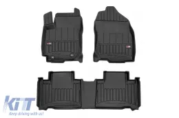 image-58-Specific rubber mats suitable for Toyota Rav4 Hybrid 2013-2019, 3-piece set, black color, with 24-month warranty