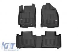 image-41-Specific rubber mats suitable for Toyota Rav4 Hybrid 2013-2019, 3-piece set, black color, with 24-month warranty