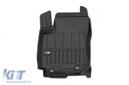 Specific rubber mats suitable for Toyota Rav4 Hybrid 2013-2019, 3-piece set, black color, with 24-month warranty-image-6222663