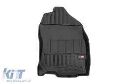 Specific rubber mats suitable for Toyota Rav4 Hybrid 2013-2019, 3-piece set, black color, with 24-month warranty-image-6222664