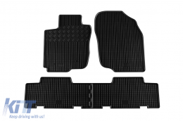 image-74-Specific rubber mats suitable for Toyota Rav4 2007-2012, 4-piece set, black color