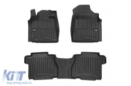 image-59-Specific rubber mats suitable for Toyota Tundra Crewmax 2010-2015, 3-piece set, black color, with 24-month warranty from Frogum 3D ProLine series