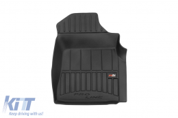 Specific rubber mats suitable for Toyota Tundra Crewmax 2010-2015, 3-piece set, black color, with 24-month warranty from Frogum 3D ProLine series-image-6222277