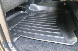 Specific rubber mats suitable for Toyota Tundra Crewmax 2010-2015, 3-piece set, black color, with 24-month warranty from Frogum 3D ProLine series-image-6222282