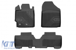 Specific rubber mats suitable for Toyota Urban Cruiser 2008-2014, 3-piece set, black color - ABFMT6018503
