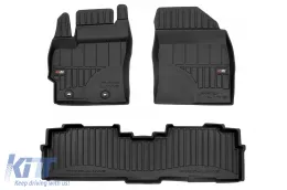 image-6-Specific rubber mats suitable for Toyota Verso II 2009-2018, 4-piece set, black color, with 24-month warranty