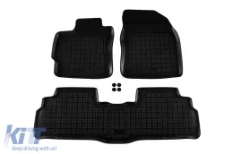 image-9-Specific rubber mats suitable for Toyota Verso 2009-2018, 3-piece set, black color
